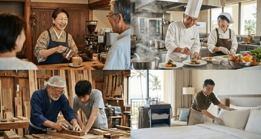 シニアの従業員